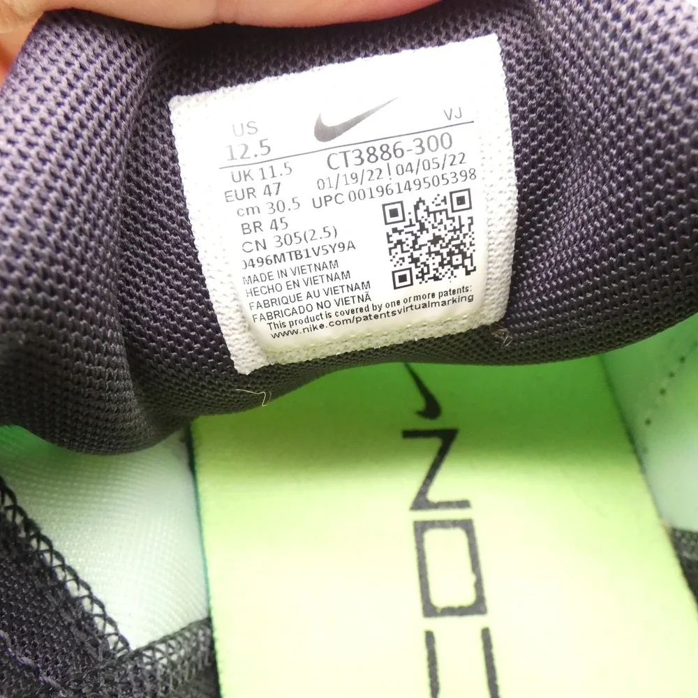 Nike Free Metcon 4 Barely Volt Enamel Green Training Shoes CT3886-300 Mens 12.5
